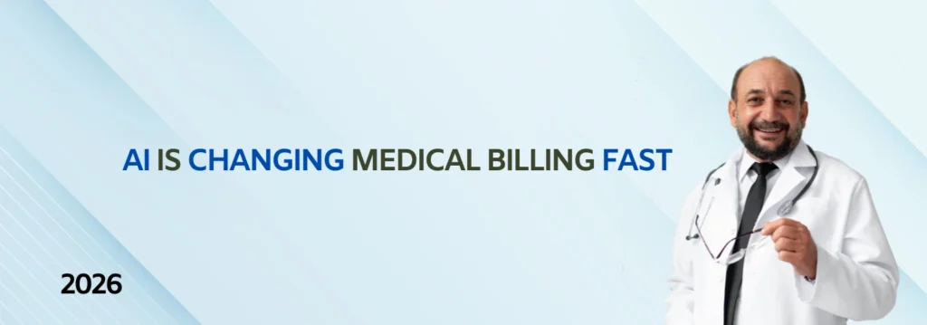 Healthcare professional highlighting faster and smarter medical billing with AI technology